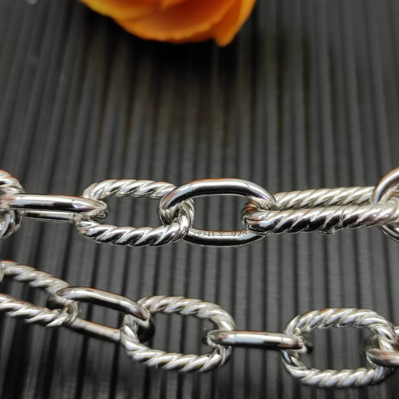 David Yurman Silver-Plated Chain Bracelet
